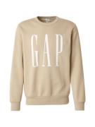 GAP Sweatshirt  khaki / hvid