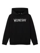 NAME IT Sweatshirt 'Wednesday'  grå / sort / hvid