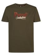 Petrol Industries Bluser & t-shirts 'Porcupine'  beige / oliven / oran...