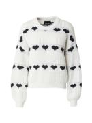 PIECES Pullover 'PCNOVE'  sort / hvid