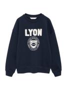 MANGO KIDS Sweatshirt 'LYON'  navy / hvid