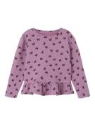 NAME IT Bluse  mørkelilla / pink