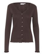 SAINT TROPEZ Cardigan 'Gru'  mokka