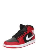 Jordan Sneaker low 'AIR JORDAN 1 MID'  rød / sort / hvid