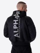 ALPHA INDUSTRIES Overgangsjakke 'MA-1 ZH'  mørkerød / sort / hvid