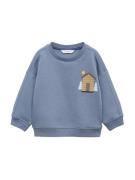 MANGO KIDS Sweatshirt 'HOME'  opal / pastelblå / brokade / mørkegul