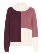 CULTURE Pullover 'Olivia'  lysviolet / brombær / hvid