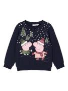 NAME IT Sweatshirt 'NMFOLGA PEPPAPIG'  navy / mørkegrøn / lyserød / hv...