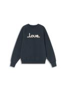 Thinking MU Sweatshirt 'Love Bonnie'  marin / hvid