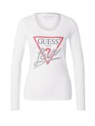 GUESS Shirts 'LOVE'  blodrød / sort / sølv / uldhvid