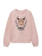 MANGO KIDS Sweatshirt 'JUNGLE'  beige / smaragd / lyserød / sort