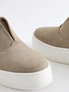 Next Slip On  taupe / hvid