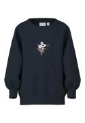 NAME IT Sweatshirt 'NMFVALONA'  mørkeblå / guld / lilla / hvid