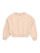 Nike Sportswear Sweatshirt 'CLUB FLC'  sand / hvid