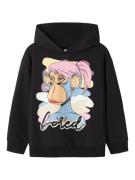 NAME IT Sweatshirt 'Bored Ape'  blandingsfarvet / sort