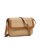 PIECES Skuldertaske 'PCSIMLINA'  beige / cognac