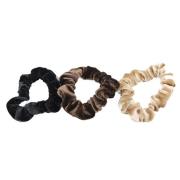 By Lyko 3-pack Smalle Velour Scrunchies Brown