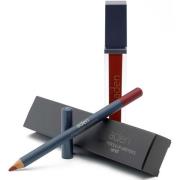 Aden Liquid Lipstick + Lipliner Pencil Set Currant 23