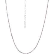 Dazzling J3 Thin Tennis Necklace Silver