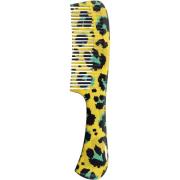 Denman Deluxe DPC6 Rake Comb Yellow Leopard