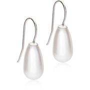 Blomdahl Natural Titanium Penda Pearl Drop 15 mm White