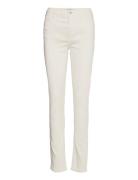 Washed-Effect Stretch Trousers Esprit Casual White