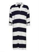 D1. Feminine Striped Rugger Dress GANT Blue