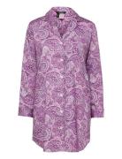 Lrl L/S Sleepshirt Purple Pt Lauren Ralph Lauren Homewear Pink