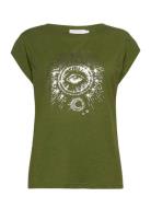 T-Shirt W. Tarot Print Coster Copenhagen Green