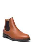 Slhblake Leather Chelseaoot Selected Homme Brown