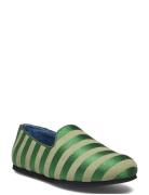 Hums Striped Canvas Slipper Hums Green