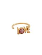 Great Love Ring Design Letters Pink