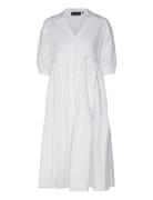 Adina Organic Cotton Seersucker Dress Lexington Clothing White