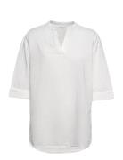 Organic Linen/Cotton Tunic 3/4 S Rosemunde White