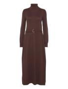 With Cashmere And Wool: Fine Knit Maxi Dress Esprit Collection Brown
