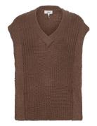 Objeverly S/L Knit Waistcoat 117 Object Brown