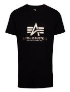 Basic T-Shirt Foil Print Alpha Industries Black