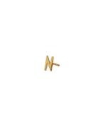 Earring Studs Archetypes, Gold, A-Z Design Letters Gold