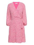 Rinnamd Print Wrap Dress Modström Pink