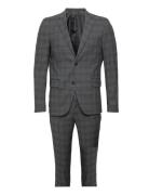 Checked Suit Lindbergh Grey