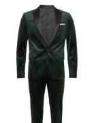 Velvet Tuxedo Suit Lindbergh Green