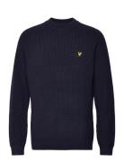 Shaker Stitch Mock Neck Jumper Lyle & Scott Navy