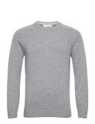 Slhnewcoban Lambs Wool Crew Neck W Noos Selected Homme Grey