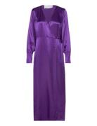 Slflyra Ls Ankle Wrap Dress B Selected Femme Purple