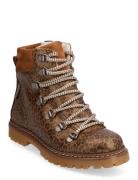 Boots - Flat - With Lace And Zip ANGULUS Brown