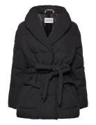 Quilted Puffer Jacket With Belt Esprit Casual Black