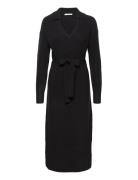 Belted Midi Dress, Wool Blend Esprit Casual Black