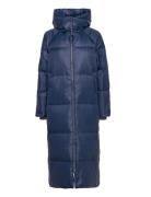 Dinamw Luna Long Down Jacket My Essential Wardrobe Blue