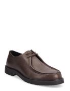 Slhtim Leather Moc-Toe Shoe Selected Homme Brown