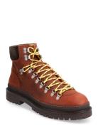 Slhlandon Leather Hiking Boot Selected Homme Brown